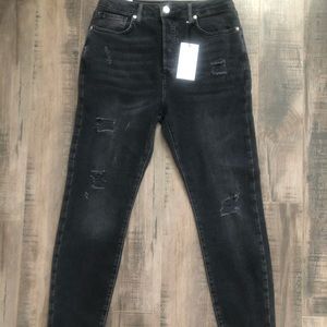 Forever 21 Mom Fit Ripped Ankle Jeans